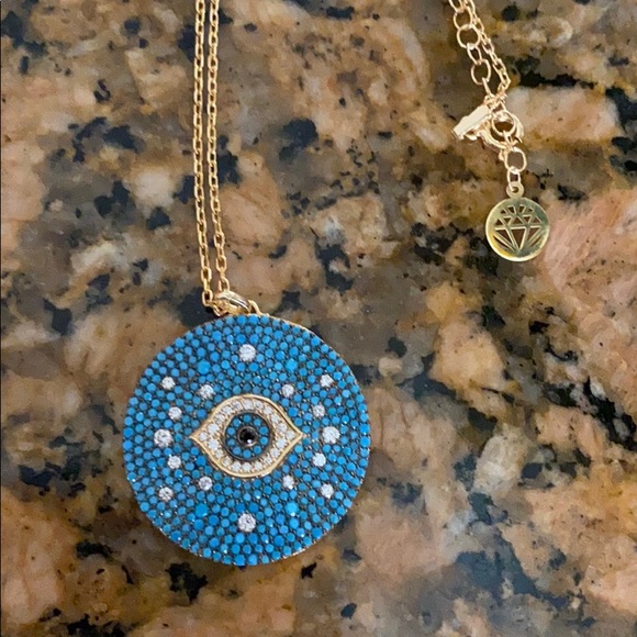 22K Turquoise Evil Eye Necklace ๐๐ - Picture 4 of 8